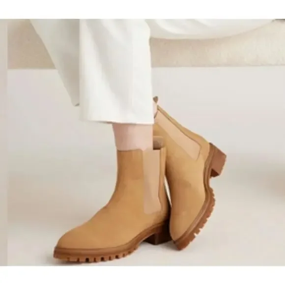 Quince Tan Heeled Boots - Picture 2 of 10